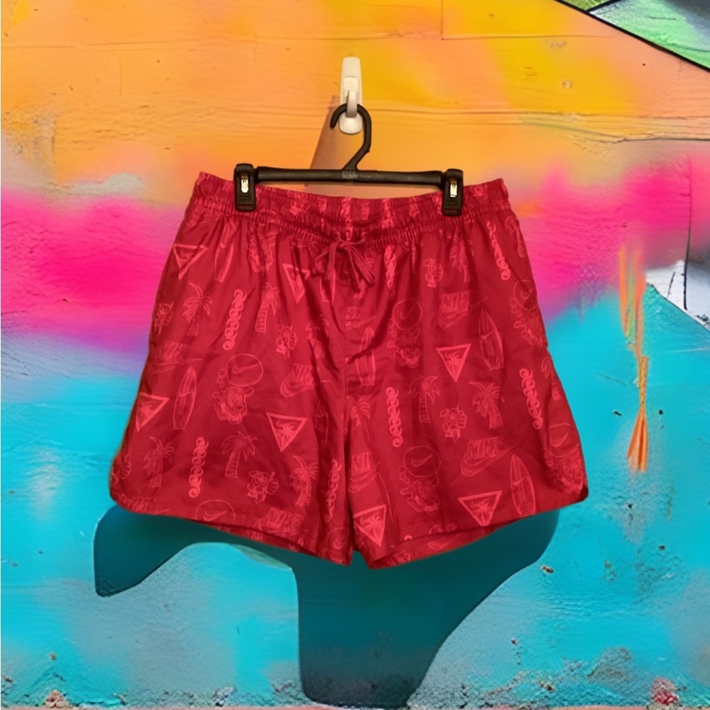 Pink Patterned Nike Athletic Shorts